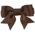 No Slippy Hair Clippy Emily Grosgrain Baby Bow Brown