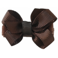 No Slippy Hair Clippy Haley Mini Grosgrain Bow Brown