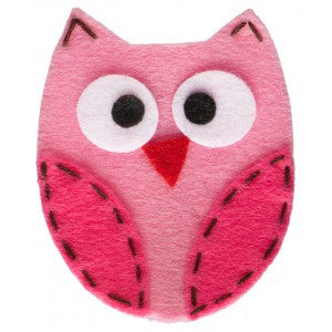 No Slippy Hair Clippy Ruby Owl Pink
